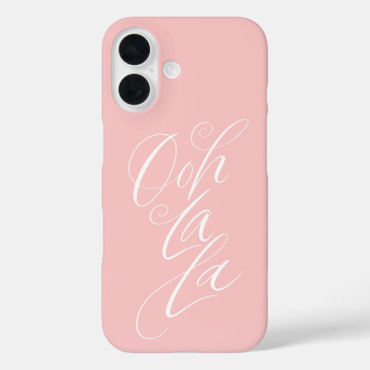 Ooh La - sensuous Feminine Lettering Bleek roze Case-Mate iPhone Case (Achterkant)