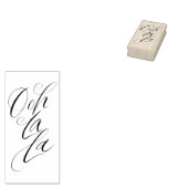 Ooh La - Sensuous Feminine Lettering Motto Rubberstempel (Gestempeld)