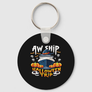 Ooh Schip Halloween Reis Gelukkig Halloween Grieze Sleutelhanger