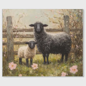 Ooi en Lam Spring Schaap Art Decoupage Cadeaupapier (Vlak)