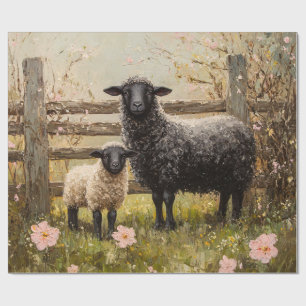 Ooi en Lam Spring Schaap Art Decoupage Cadeaupapier