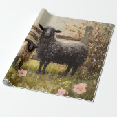 Ooi en Lam Spring Schaap Art Decoupage Cadeaupapier (Uitgerold)