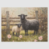 Ooi en Lam Spring Schaap Art Decoupage Tissuepapier (Voorkant)