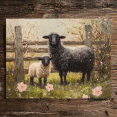 Ooi en lamsvlees Spring Sheep Art Briefkaart