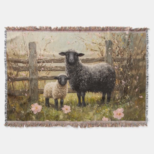 Ooi en lamsvlees Spring Sheep Art Deken (Voorkant)