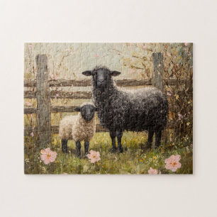 Ooi en lamsvlees Spring Sheep Art Legpuzzel