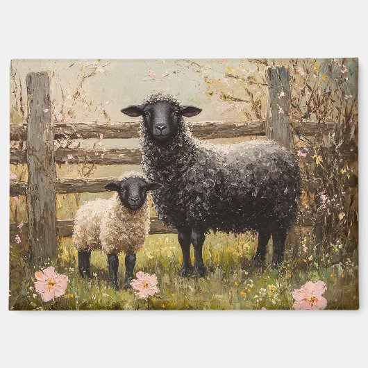Ooi en lamsvlees Spring Sheep Art Magneet (Voorkant)