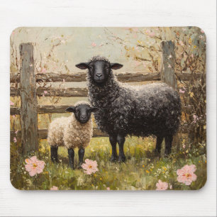 Ooi en lamsvlees Spring Sheep Art Muismat