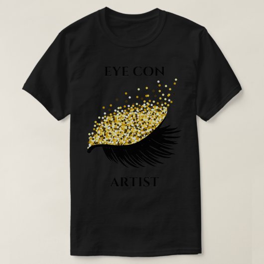 OOI PARTIST GOLD COSMETIC ARTIST EYELASHES T-SHIRT (Design voorkant)