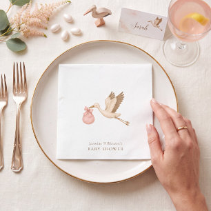 Ooie Babyshower Servetten - Roze Bundel