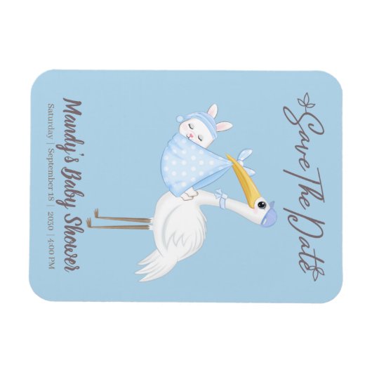 Ooie Ooie Ooie Blue Shower Bewaar de Datum Magneet (Horizontaal)