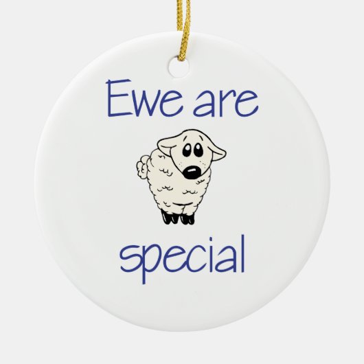 Ooien zijn speciaal keramisch ornament (Voorkant)