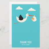 ooievaar aankomst briefpapier (Voorkant / Achterkant)