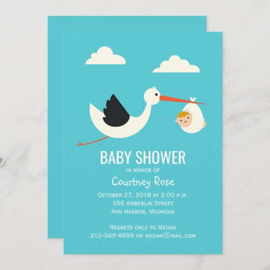 ooievaar aankomst kaart (Voorkant / Achterkant)