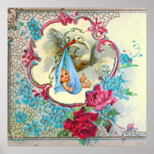 OOIEVAAR BABY BOY SHOWER crème Poster