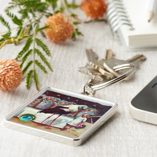 OOIEVAAR BABY BOY SHOWER GEM MONOGRAM SLEUTELHANGER (Zijkant)