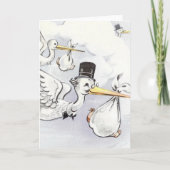  ooievaar Baby Delivery Note Kaart (Voorkant)