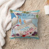 OOIEVAAR, BABY EN SHAMROCKS Floral Boy Baby Stats Kussen (Deken)