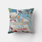 OOIEVAAR, BABY EN SHAMROCKS Floral Boy Baby Stats Kussen (Achterkant)