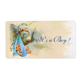 OOIEVAAR BABY JONGEN DOUCHE BLAUW ROZE ETIKET