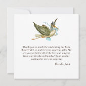 OOIEVAAR BABY JONGEN DOUCHE , Wit Blauw Dank U Kaart (Achterkant)