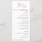 Ooievaar Baby Meisje Douche Menu (Voorkant)