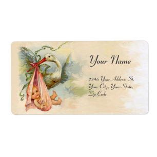 OOIEVAAR BABY MEISJE DOUCHE ROZE ETIKET