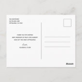 Ooievaar Baby Shower Bedankt Briefkaart (Achterkant)