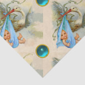 OOIEVAAR BABY SHOWER BLAUWE EDELSTENEN TISSUEPAPIER (Detail)