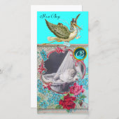 OOIEVAAR BABY SHOWER INITIALEN , aquamarijn (Voorkant / Achterkant)