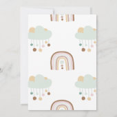 Ooievaar Baby shower Invitation - Het is een jonge Kaart (Achterkant)