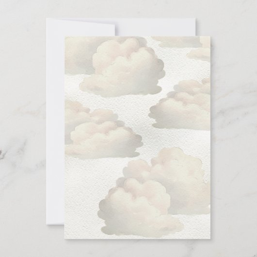 Ooievaar Baby shower Lint Bow Speciale Levering Kaart (Achterkant)