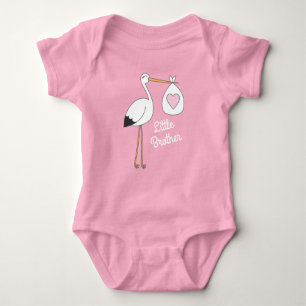 Ooievaar Baby Shower Roze Meisje Romper