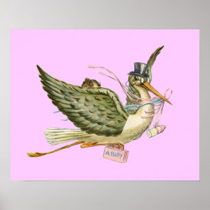 OOIEVAAR BABYMEISJE FEESTJE ,crème Poster