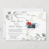 Ooievaar Babyshower Brievenbus Kaart (Voorkant)