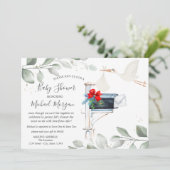 Ooievaar Babyshower Brievenbus Kaart (Staand voorkant)