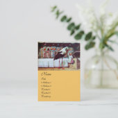OOIEVAAR BABYSHOWER geel Visitekaartje (Staand voorkant)