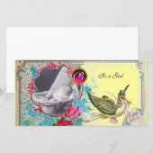 OOIEVAAR BABYSHOWER INITIALEN ,rood,wit Aankondiging (Voorkant / Achterkant)