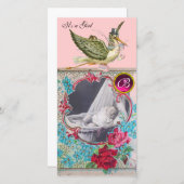 OOIEVAAR BABYSHOWER INITIALEN ,ruby Aankondiging (Voorkant / Achterkant)