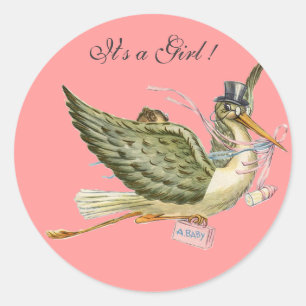 OOIEVAAR BABYSHOWER RONDE STICKER