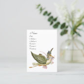 OOIEVAAR BABYSHOWER,Roze Wit Visitekaartje (Staand voorkant)