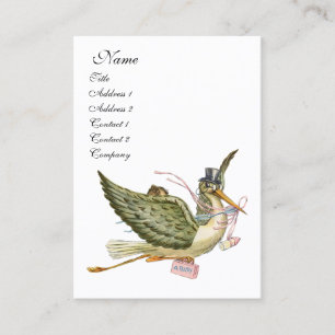OOIEVAAR BABYSHOWER,Roze Wit Visitekaartje