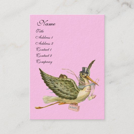 OOIEVAAR BABYSHOWER VISITEKAARTJE (Voorkant)