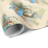 OOIEVAAR BLAUW BABY JONGEN DOUCHE CADEAUPAPIER (Rol Hoek)