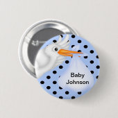 ooievaar Buttonnen voor jongens Ronde Button 5,7 Cm (Voorkant /achterkant)