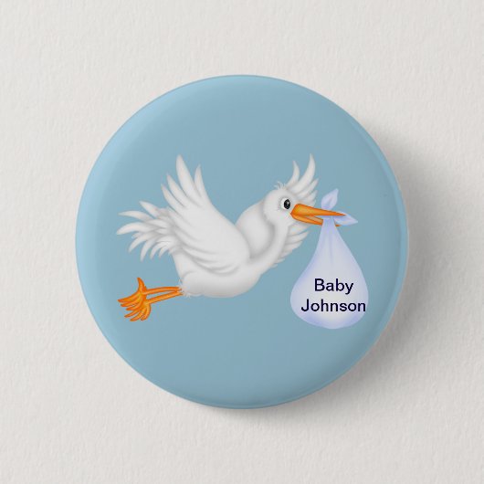 ooievaar Buttonnen voor jongens Ronde Button 5,7 Cm (Voorkant)