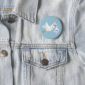 ooievaar Buttonnen voor jongens Ronde Button 5,7 Cm (In situ)
