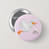 ooievaar Buttonnen voor meisjes Ronde Button 5,7 Cm (Voorkant /achterkant)