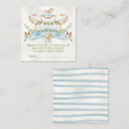 Ooievaar Crest Luier Raffle Vierkante Visitekaartje