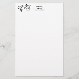 ooievaar die een Baby levert #1 Briefpapier